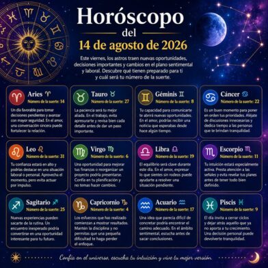 Horóscopo del 14 de agosto de 2026
