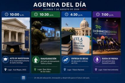Agenda del día: jueves 13 de agosto de 2026