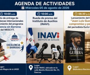 Agenda del día: jueves 6 de agosto de 2026