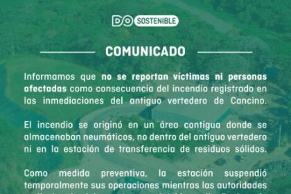 Incendio en las inmediaciones del antiguo vertedero de Cancino fue controlado sin víctimas ni daños a la estación de transferencia