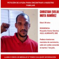Piden ayuda para localizar a hombre desaparecido en El Almirante, Santo Domingo Este
